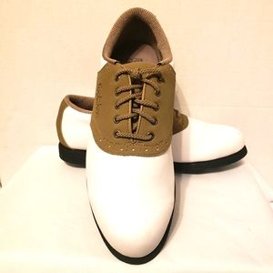 Footjoy Greenjoy Golf Shoes Womens Size 8.5 M 48802 Saddle Oxford Leather